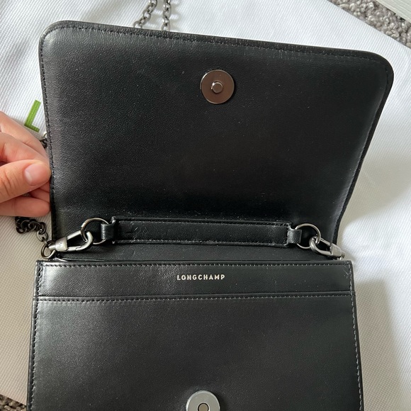 Longchamp Leather Crossbody Chain Wallet - Picture 6 of 8